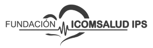 Logo de la Fundación Icomsalud en negro